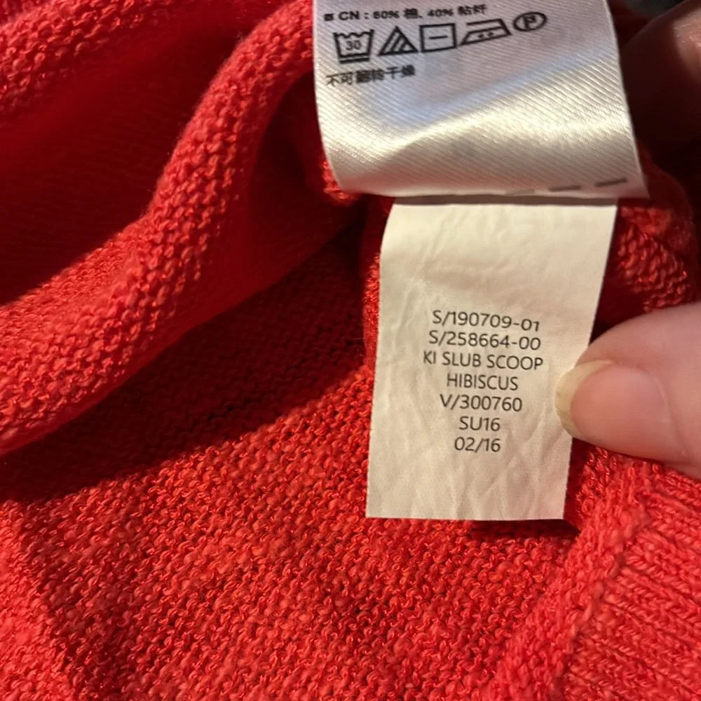 Gap lightweight knitting sweater cotton Sz M heather orange - Picture 13 of 13